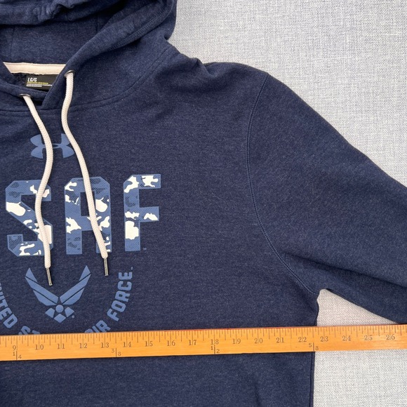 Under Armour USAF Air Force Hoodie Men Large Navy ColdGear Military Athletic - Picture 6 of 12